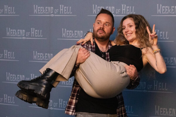 Natasha Tosini with Fan at an Photo Op Session