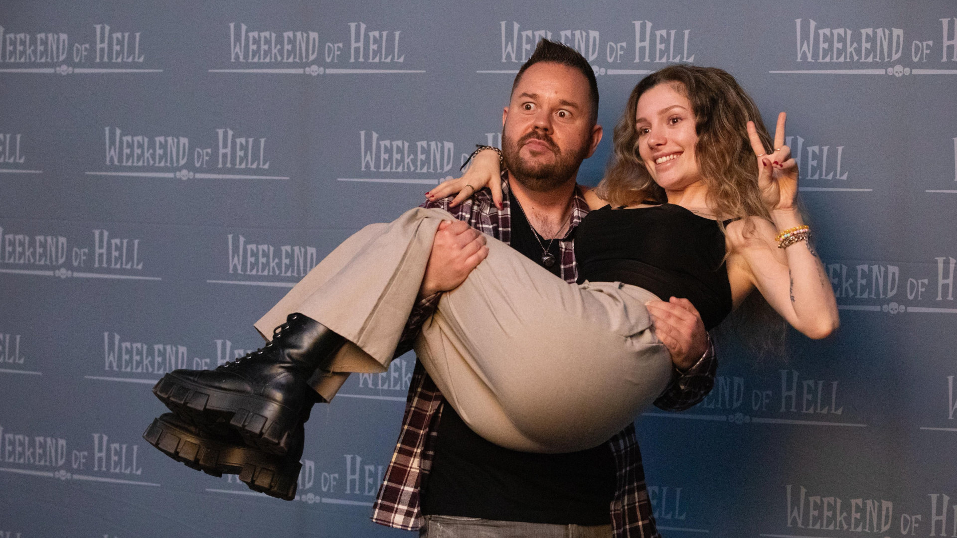 Natasha Tosini with Fan at an Photo Op Session