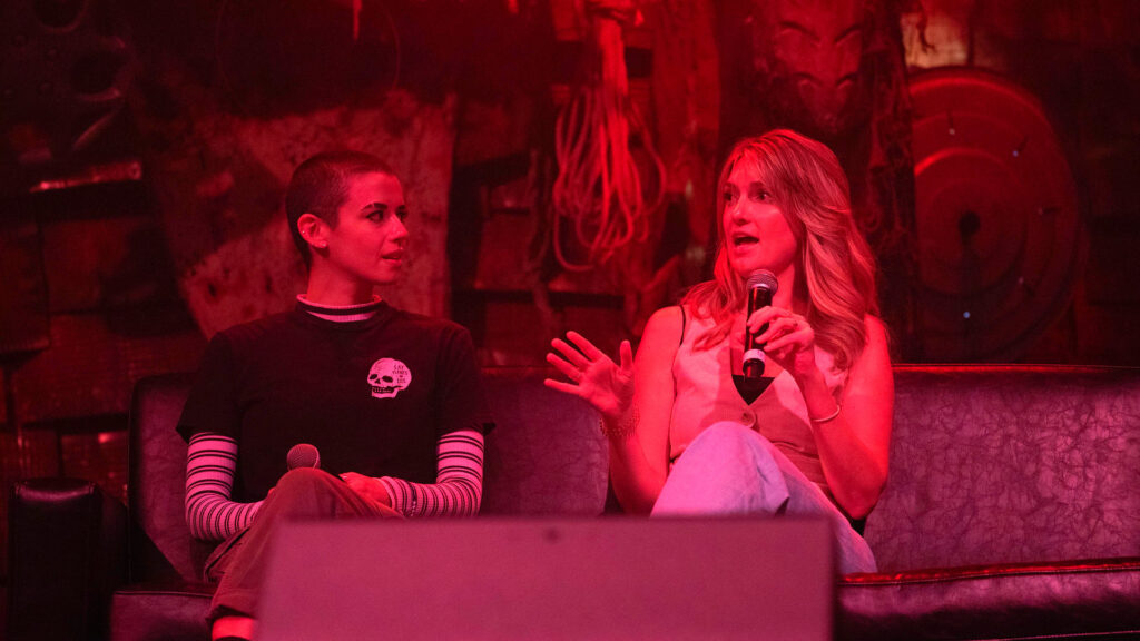 Weekend of Hell Terrifier Panel - Catherine Corcoran and Jenna Kanell on Stage