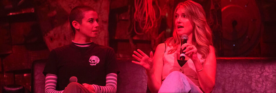 Weekend of Hell Terrifier Panel - Catherine Corcoran and Jenna Kanell on Stage